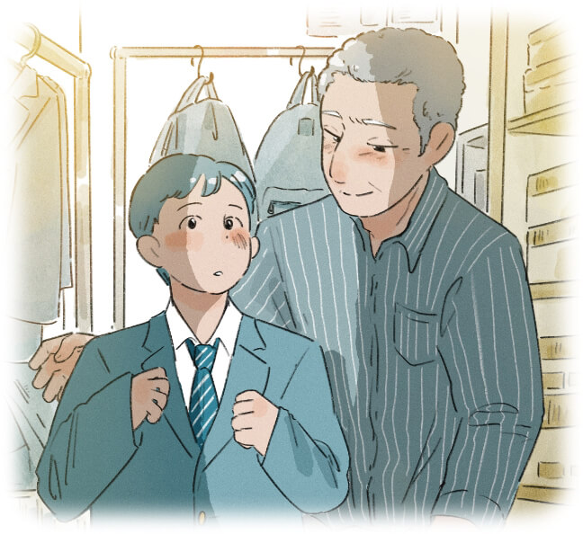 制服ごしの温もり