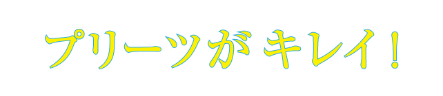 プリーツがキレイ！